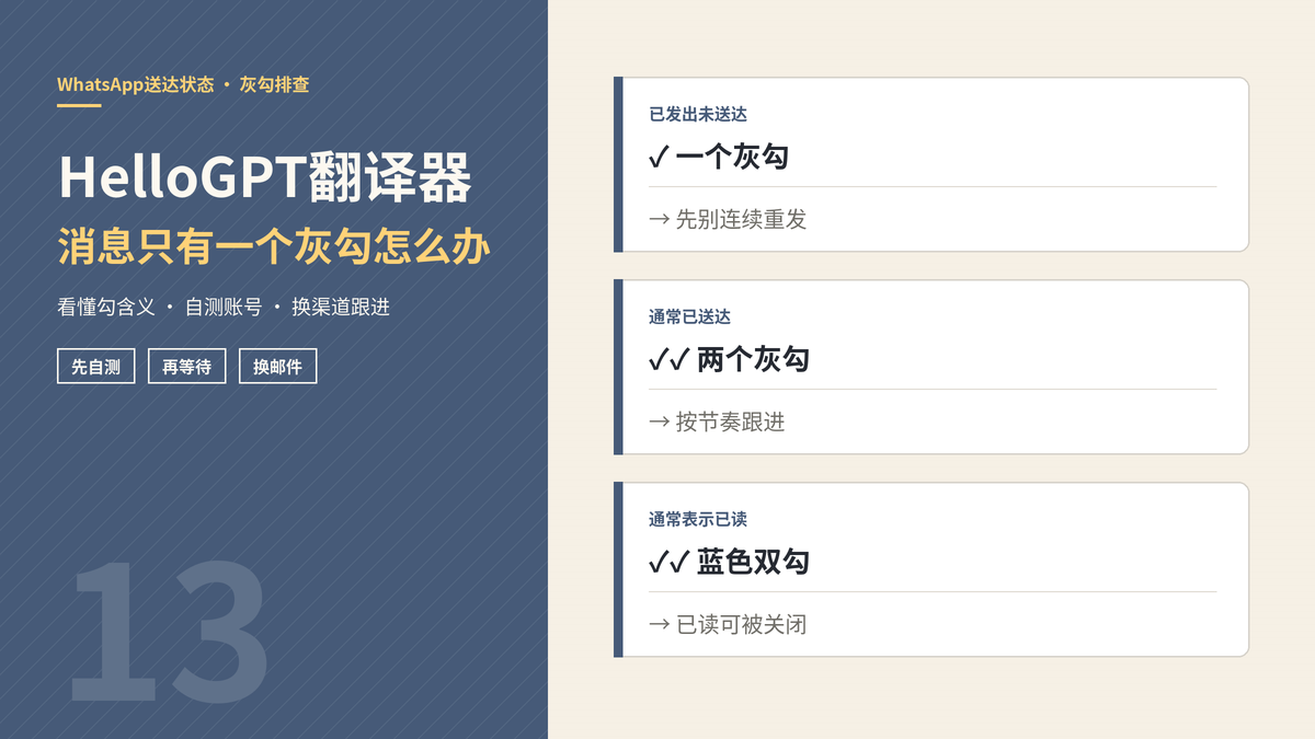 HelloGPT翻译器WhatsApp一个灰勾排查封面示意图