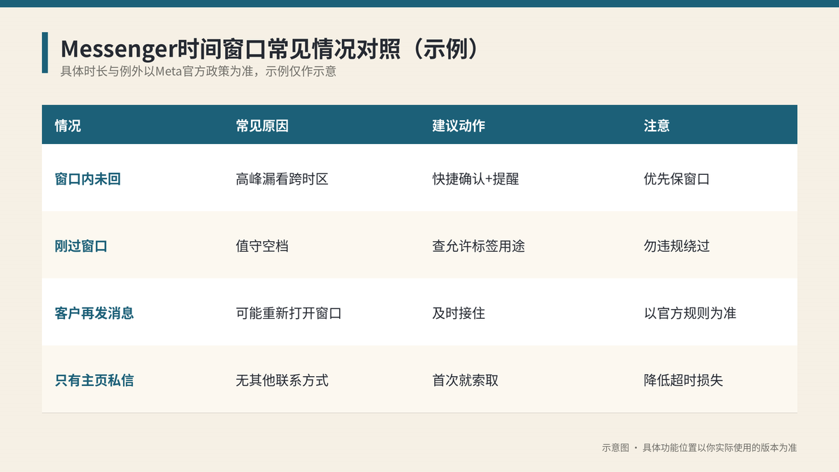 Messenger时间窗口常见情况对照示意图