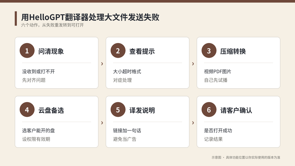 HelloGPT翻译器发送大文件的处理步骤示意