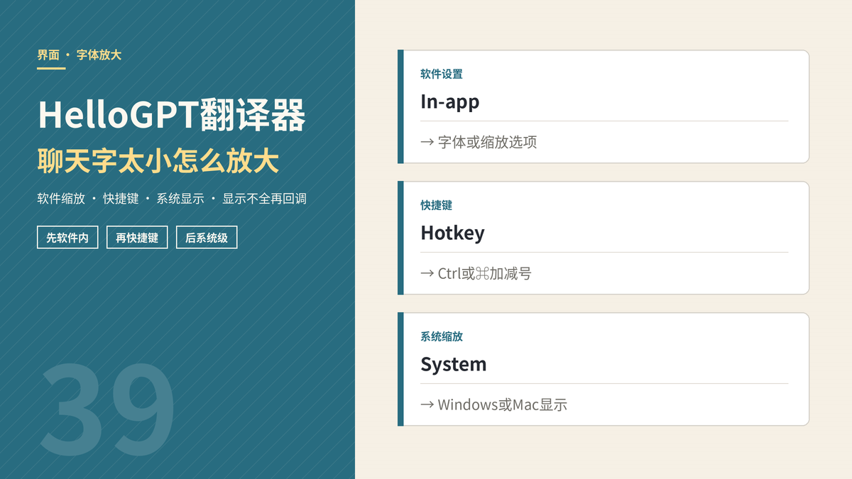 HelloGPT翻译器聊天字体与界面放大封面示意图