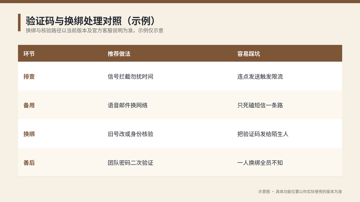 验证码与换绑处理对照示意图